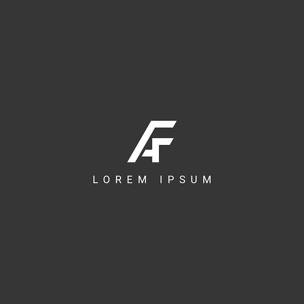 Creative minimal AF FA letter business logo initial based Monogram icon vector