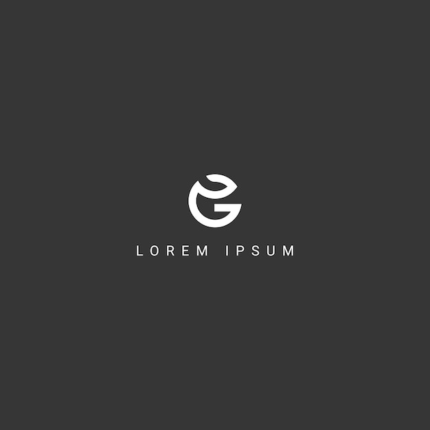 Creative minimal eg ge letter business logo initial based monogram icon vector