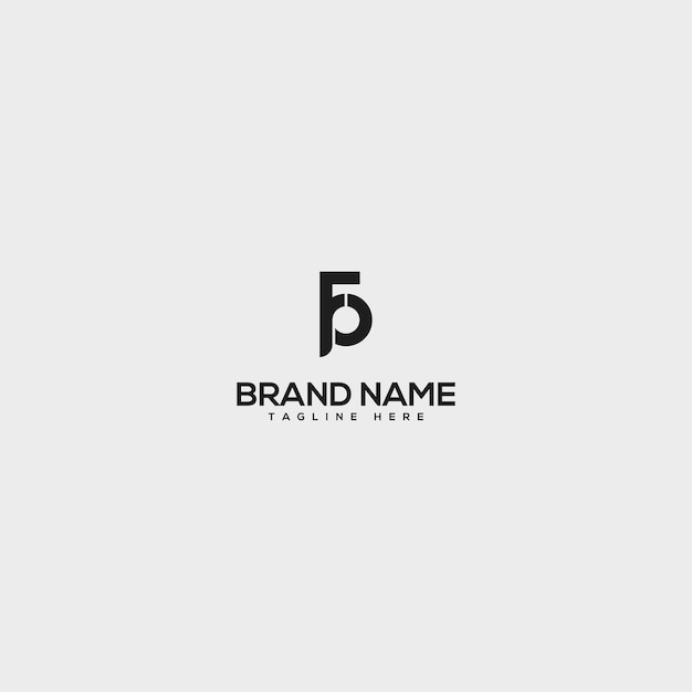 Creative minimal FP PF letter business logo initial based Monogram icon vector