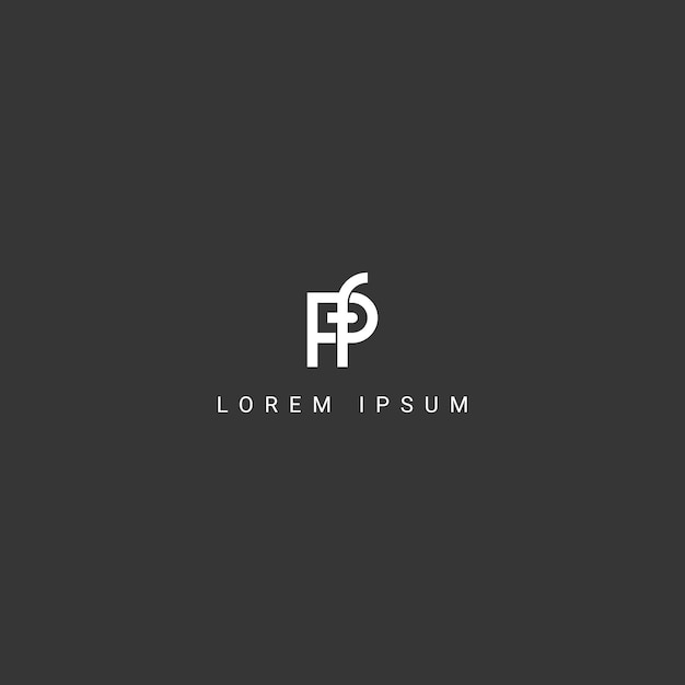Creative minimal FP PF letter business logo initial based Monogram icon vector