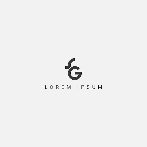 Creative minimal GF FG letter business logo initial based Monogram icon vector
