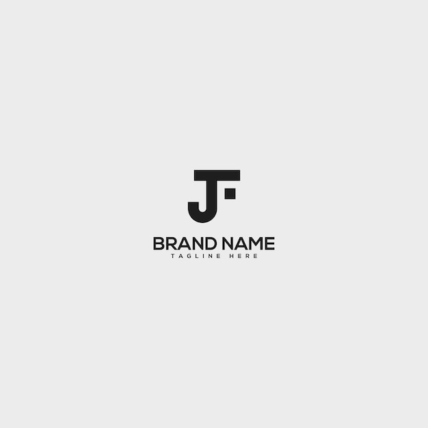 クリエイティブ・ミニマル JF FJ ビジネス・ロゴ・イニシャル・ベース・モノグラム・アイコン・ベクトル