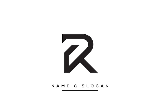 Creative minimal RG GR letter business logo with black and white color initial based Monogram icon