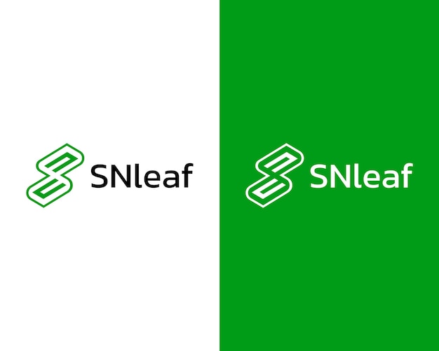 Vettore logo creativo minimal sn leaf icon logo della natura logo della fattoria logo dell'ecologia