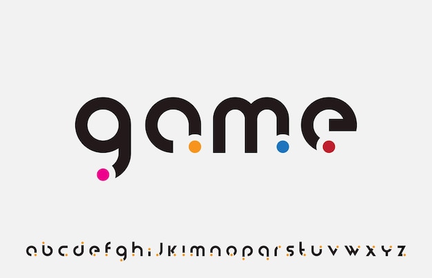 Creative minimal typography lettering font design