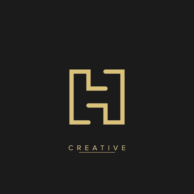 Creative minimalism business Letter H vector line logo design symbol