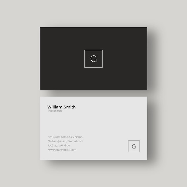 creative and minimalist business card vector design template