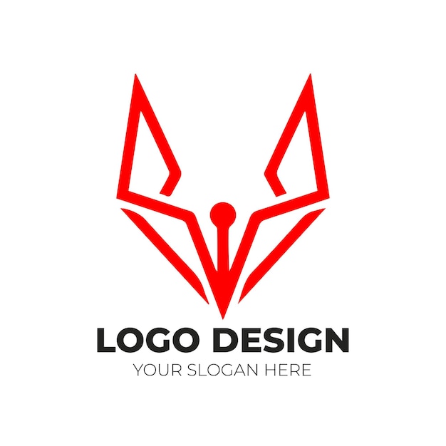 Vettore design del logo aziendale minimalista creativo