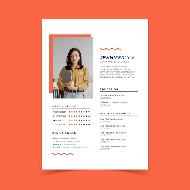 Creative minimalist cv templates