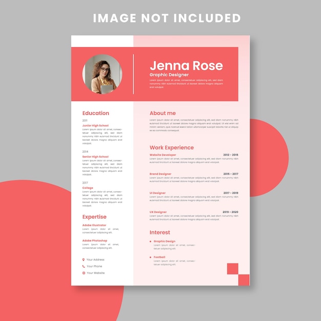 Creative minimalist elegant corporate cv resume template