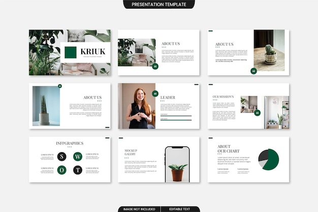 Vector creative minimalist presentation template power point