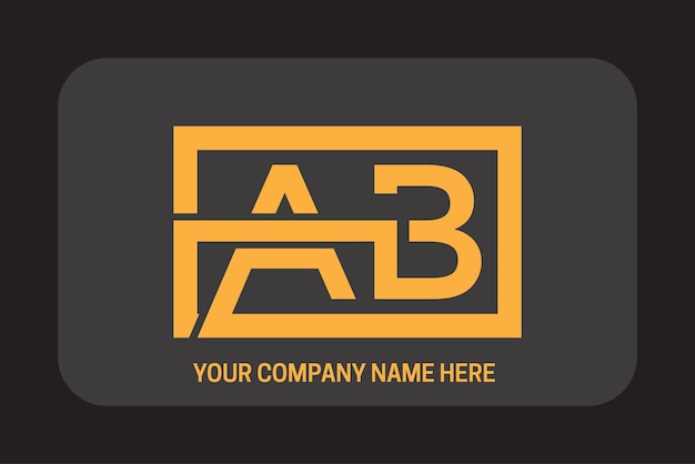 Vector creative modern ab letter logo design