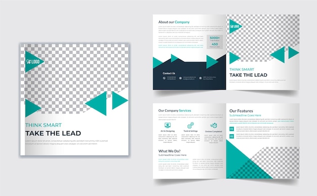 クリエイティブな現代的なビジネスブローチャーのテンプレート
