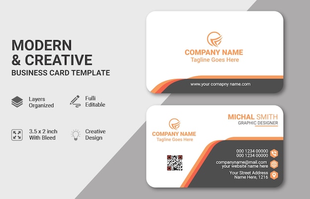 Creative modern business card design template