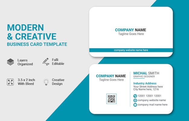 Creative modern business card design template