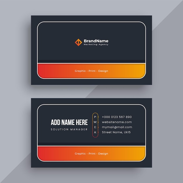 Creative and modern business card design template