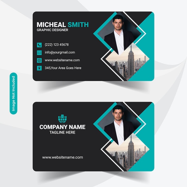 Creative modern Business card minimal  template corporate brand identity design