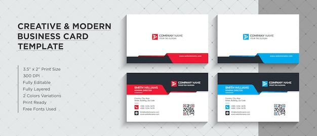 Vector creative and modern business card set