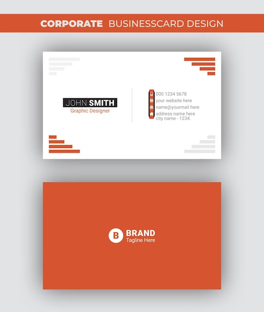 Creative modern business card template design Vector