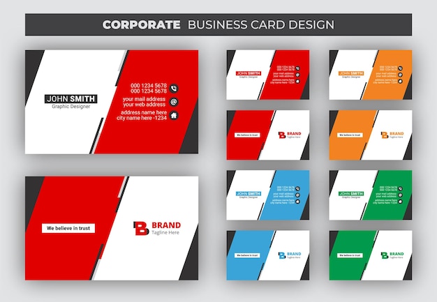 Vector creative modern business card template design vector