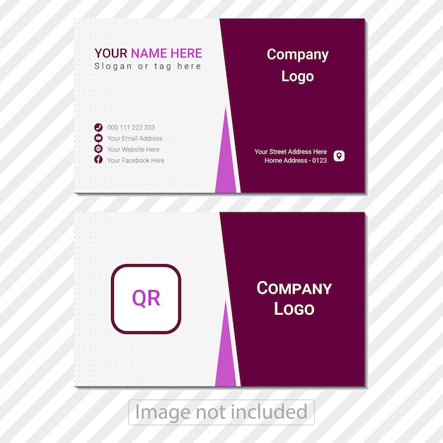 Креативный и современный шаблон визитки Дизайн визитки