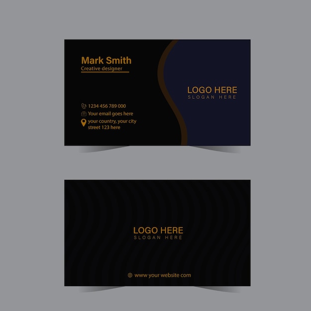 Vector creative modern business card template