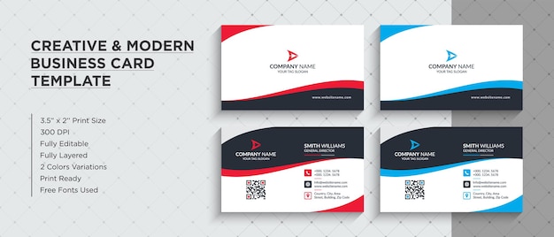 Creative and modern business card template