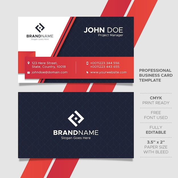 Vector creative modern business card template