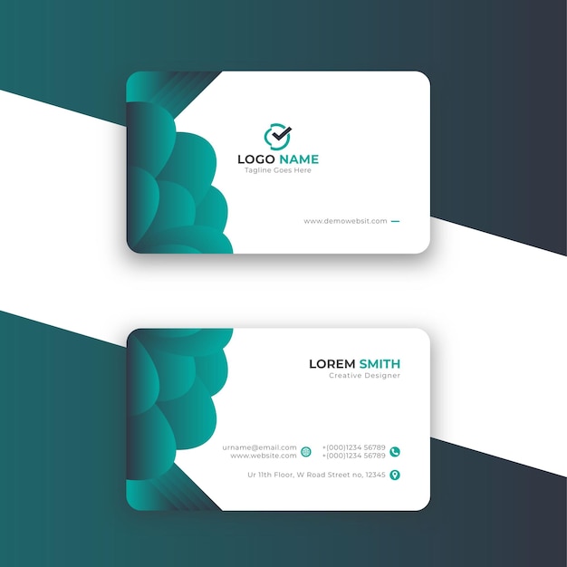 Creative and modern business card vector design with gradient color