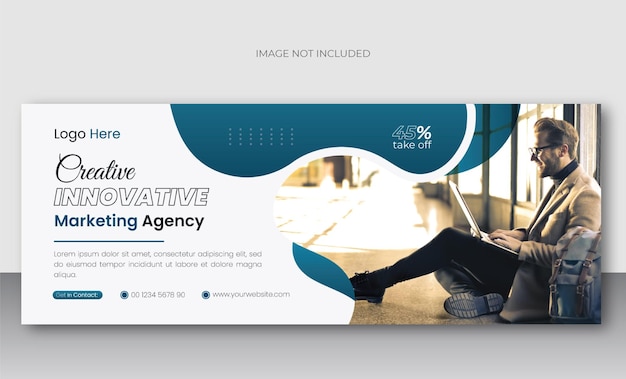 Creative modern business facebook cover design template