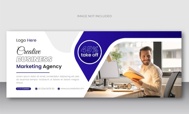 Creative modern business facebook cover design template