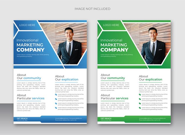 Creative modern business flyer design template