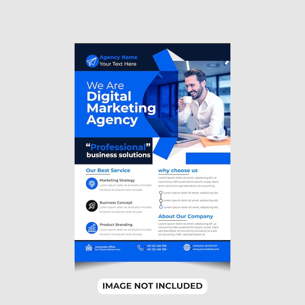 Creative modern business flyer or poster design template