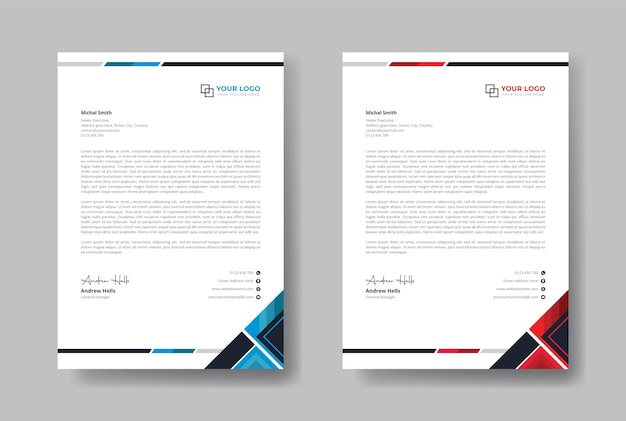 Vector creative modern business letterhead design template