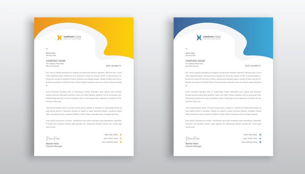 creative and modern business letterhead template