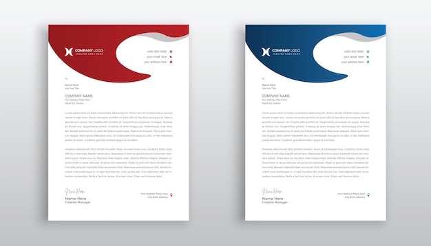 creative and modern business letterhead template