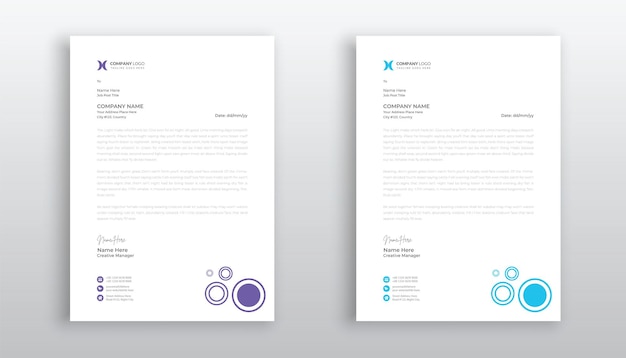 creative and modern business letterhead template