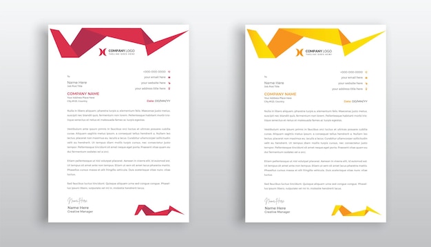 creative and modern business letterhead template