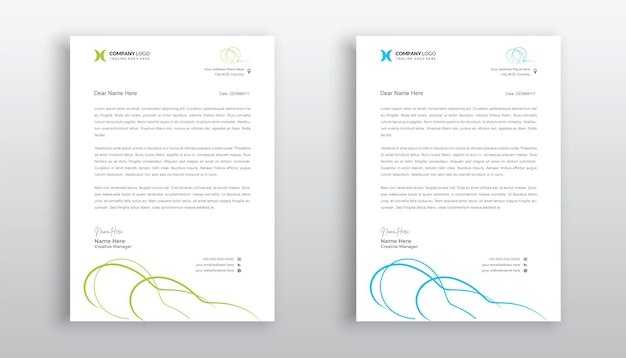 creative and modern business letterhead template