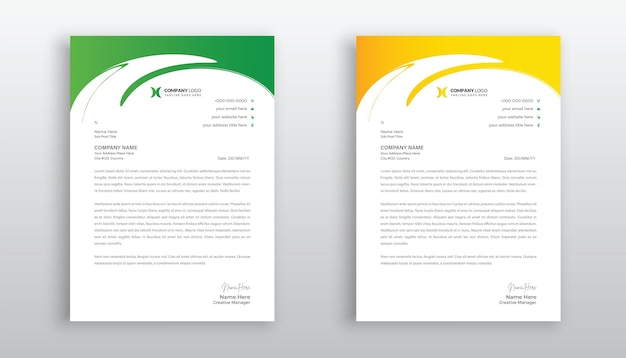 creative and modern business letterhead template