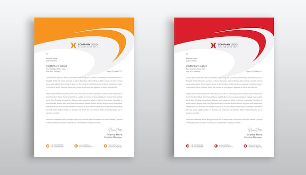 creative and modern business letterhead template