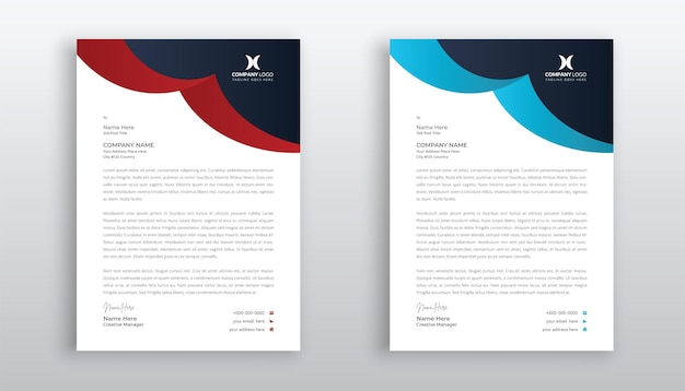 creative and modern business letterhead template