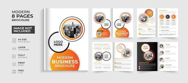 Vettore modello di brochure multiuso aziendale moderno e creativo