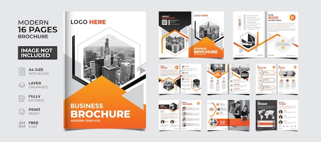 Vector creative amp modern business multipurpose brochure template