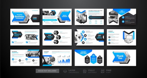 Creative and modern business presentation slides template