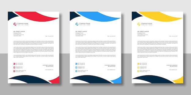 Creative modern business professional letterhead template