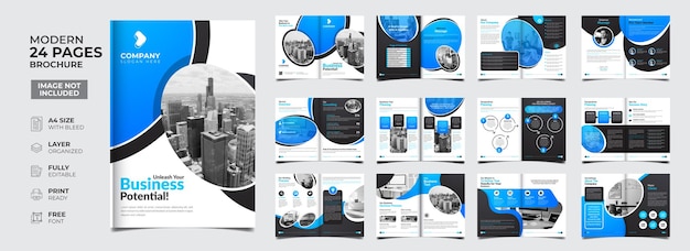 Creative and modern business proposal 24 pages multipurpose brochure template