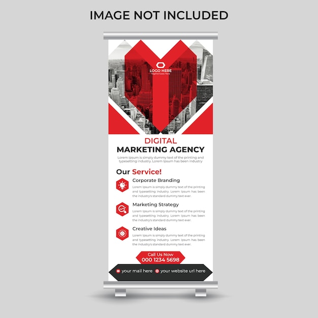 Creative modern business roll up banner design template