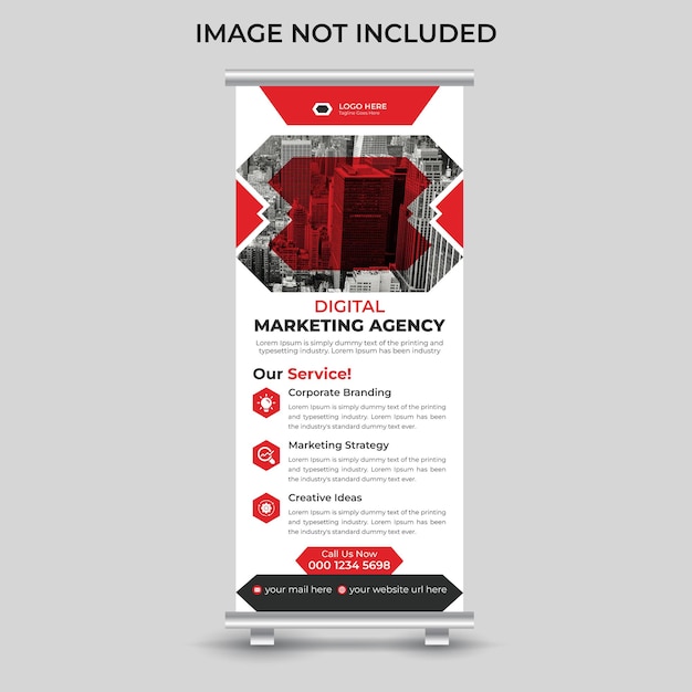 Creative modern business roll up banner design template