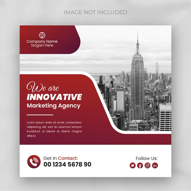 Creative modern business social media post design template